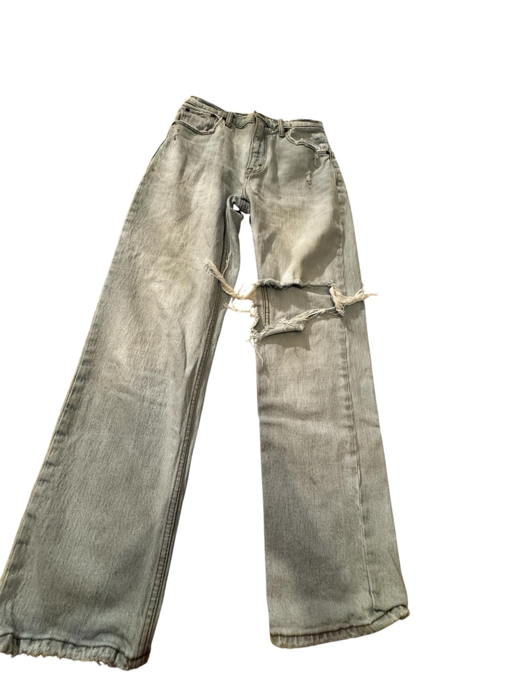 5/$25 EUC Abercrombie & Fitch Light Blue Ultra High Rise '90s Straight Jeans Sz4